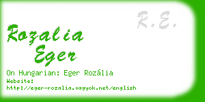 rozalia eger business card